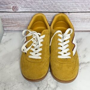 Women’s  Mustard Suede Sneakers